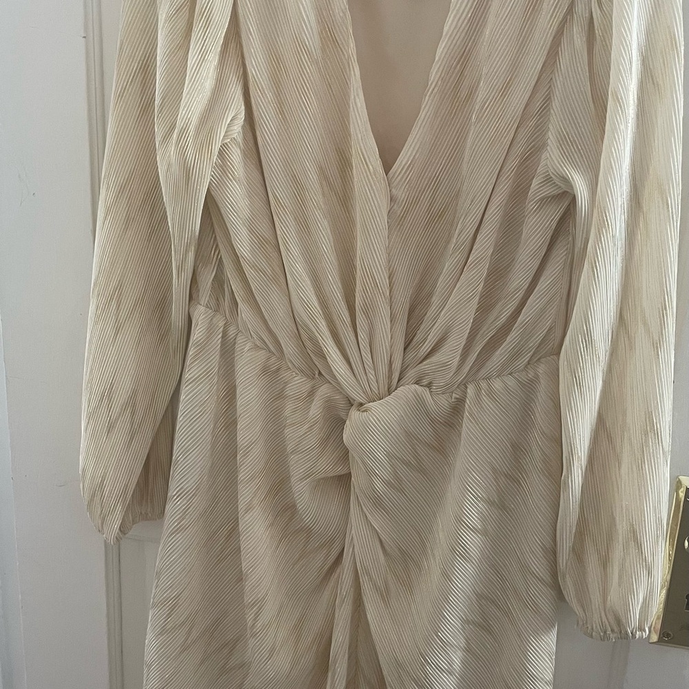 Cato Cream Long Sleeve Dress